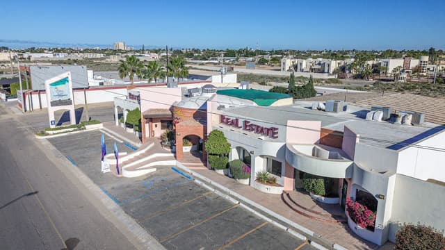 Aerial view of the office building